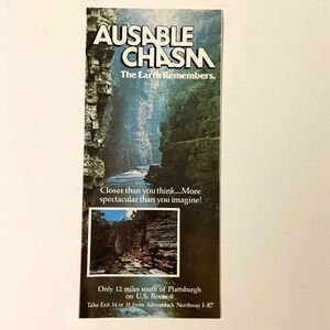 Vintage 1982 Ausable Chasm The Earth Remembers Brochure  Pamphlet